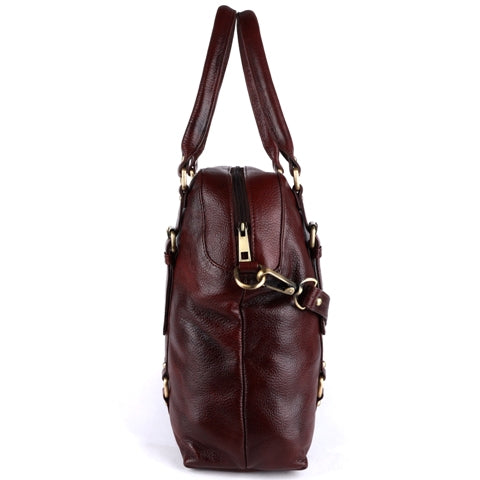 Women's Leather Handbag with Adjustable Strap
