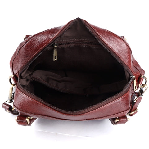 Women's Leather Handbag with Adjustable Strap
