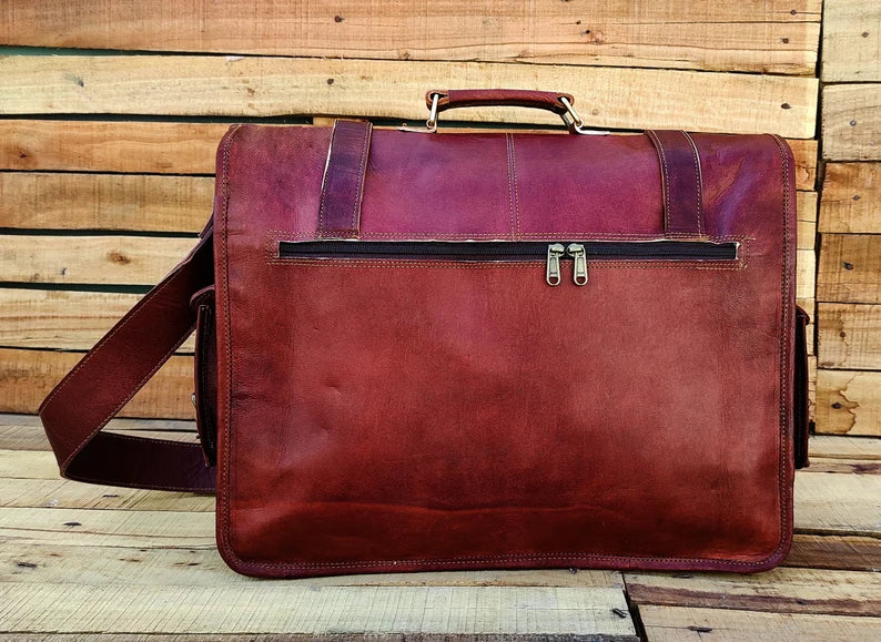 Handmade Laptop Bag Office Bag Crossbody Satchel