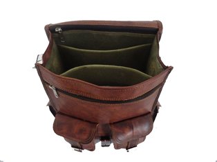 Vintage Leather Backpack Messenger Bag