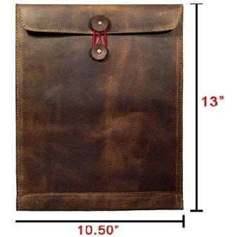 Leather Document Portfolio Binder Folder