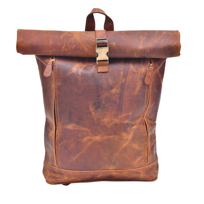 MONTEXOO07 ROLLING GENUINE LEATHER BACKPACK
