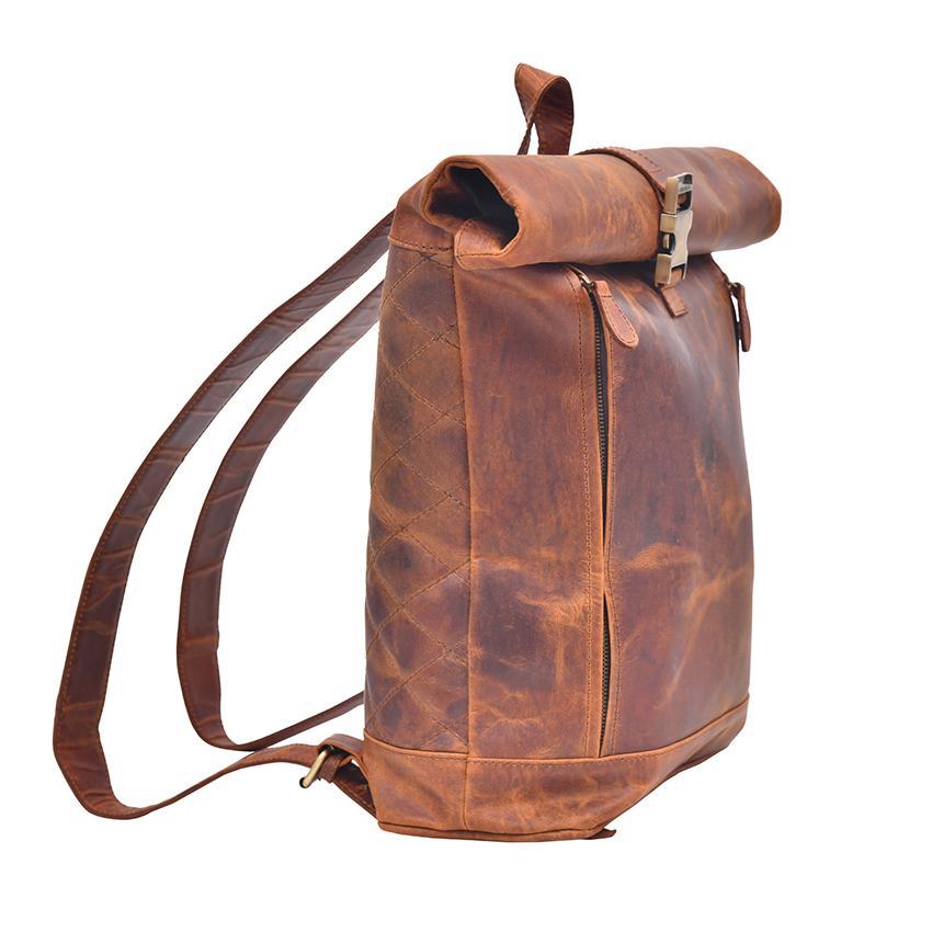 MONTEXOO07 ROLLING GENUINE LEATHER BACKPACK
