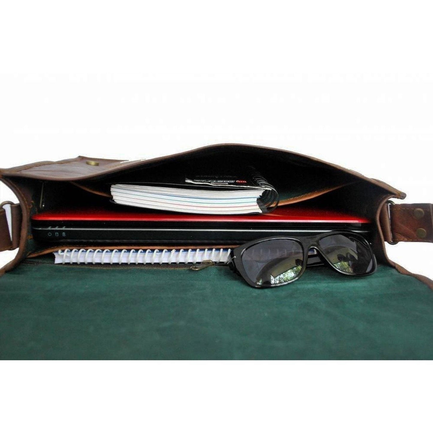 VINTAGE LEATHER MESSENGER SATCHEL BRIEFCASE BAG