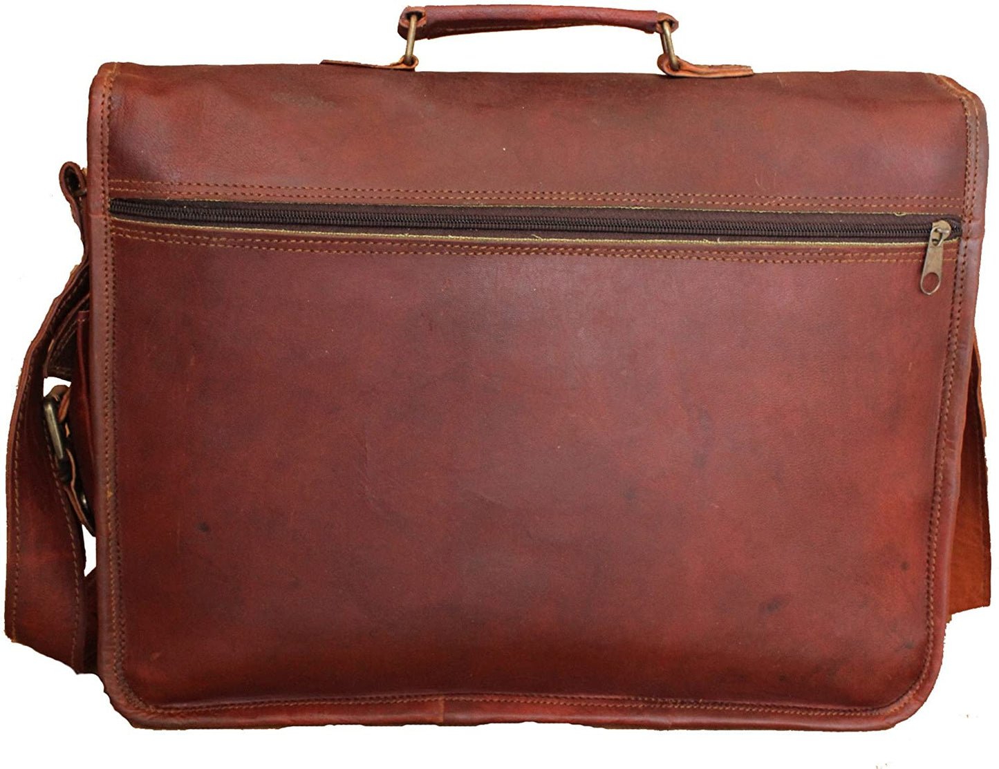 Leather messenger bags for laptop briefcase satchel