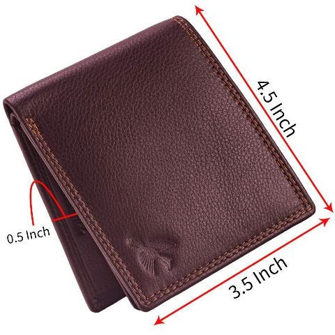 Brown Genuine Leather RFID  Wallet