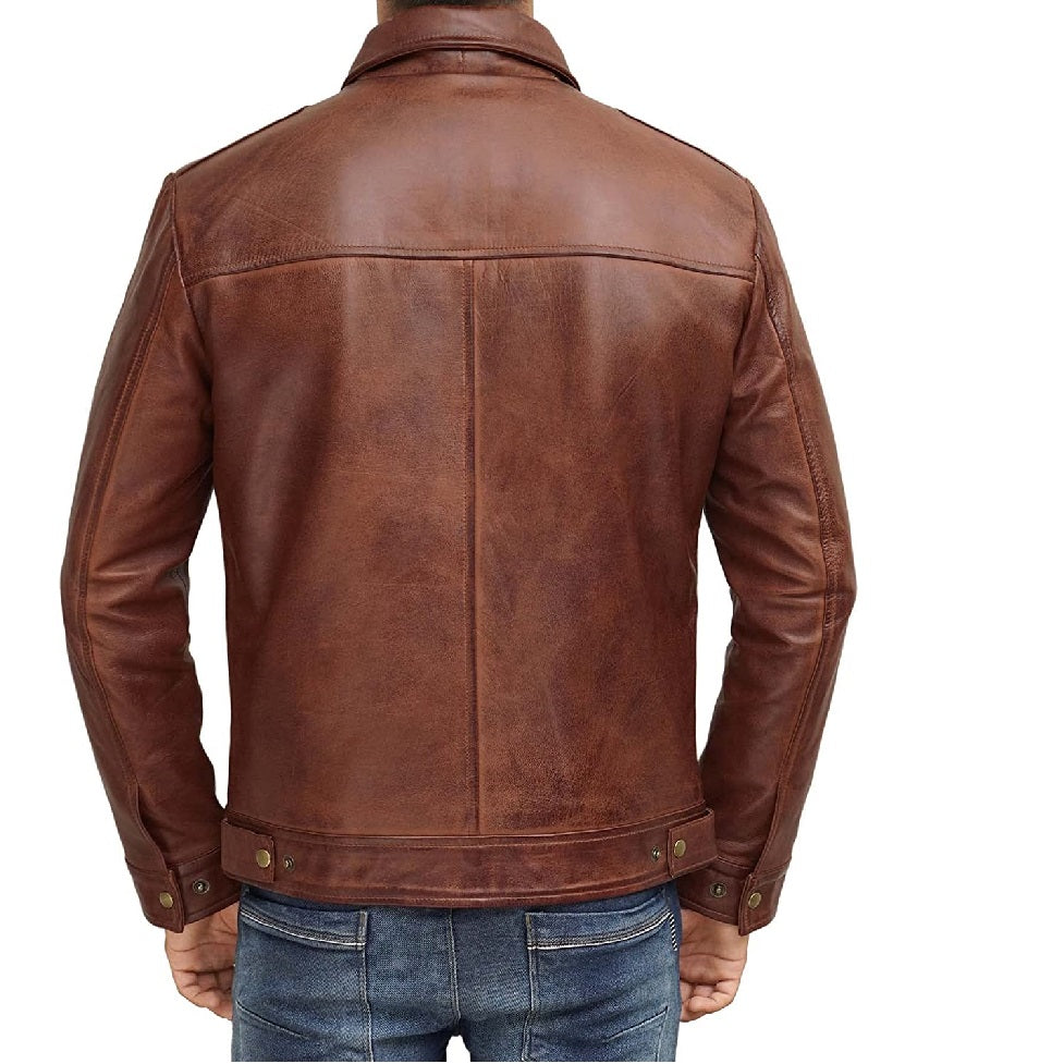 Brown Leather Jacket For Men