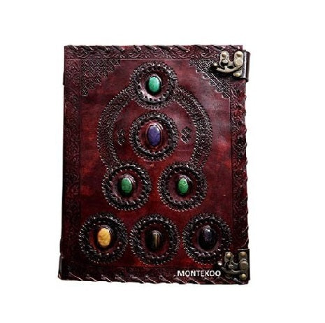 Embossed Leather Journal Seven Stone