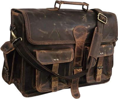 FULL GRAIN LEATHER MESSENGER BAG