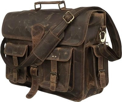 FULL GRAIN LEATHER MESSENGER BAG