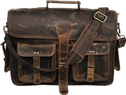 FULL GRAIN LEATHER MESSENGER BAG