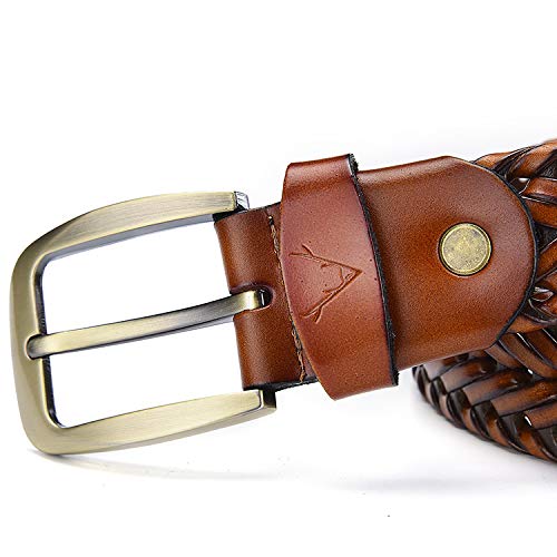 Genuine Leather Braided Belt For Men's