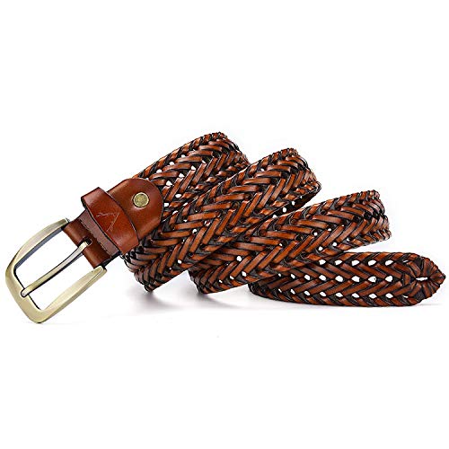 Genuine Leather Braided Belt For Men's