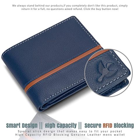  Genuine Leather Elegant RFID Wallet