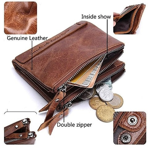 Genuine Leather RFID Protection Wallet