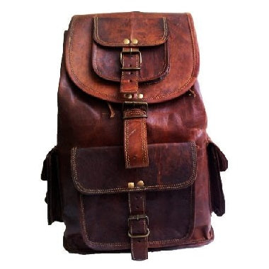 Genuine Leather backpack Travel Bag For Men's