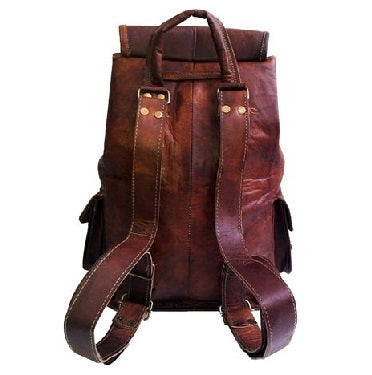 Genuine Leather backpack Travel Bag For Men's