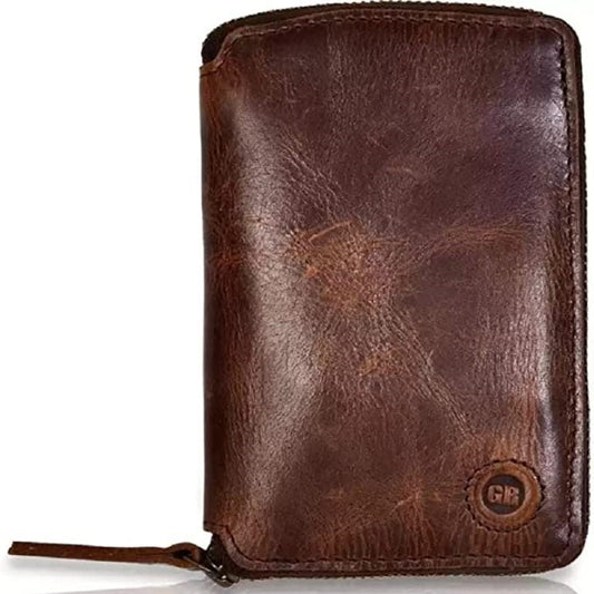Genuine Men's Leather Wallet Brown