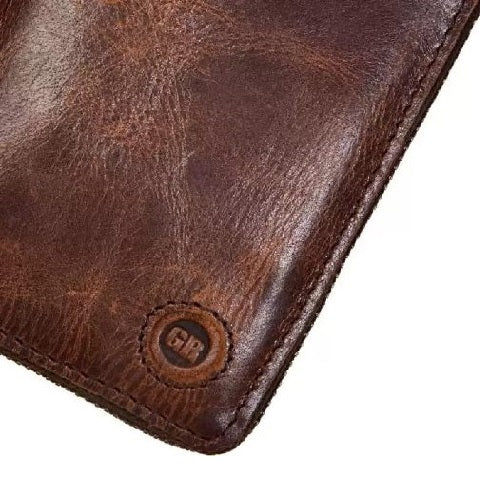 Genuine Men's Leather Wallet Brown