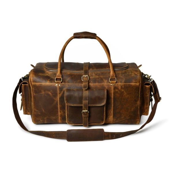 Genuine Vintage Full Grain Leather Duffle Bag