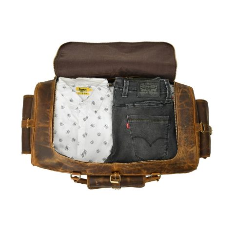 Genuine Vintage Full Grain Leather Duffle Bag