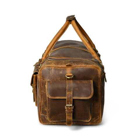 Genuine Vintage Full Grain Leather Duffle Bag
