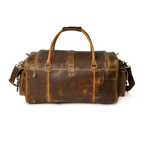 Genuine Vintage Full Grain Leather Duffle Bag