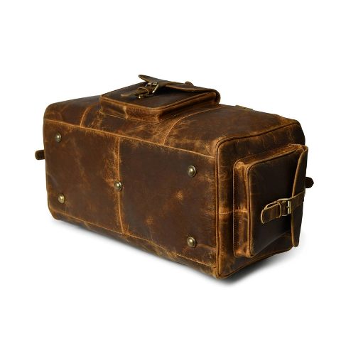 Genuine Vintage Full Grain Leather Duffle Bag