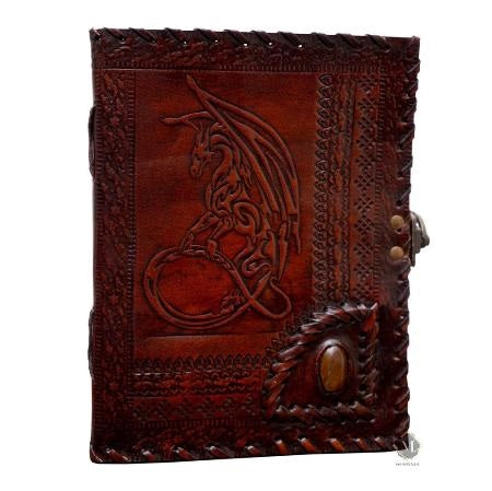 Handmade Vintage Leather Journal With Lock For Men Women
