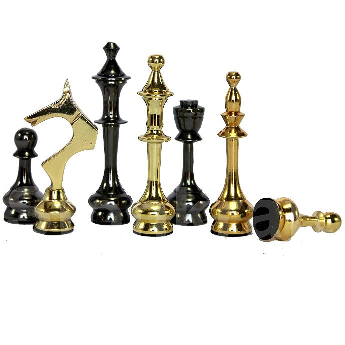 Handmade Brass Chessboard With Chess Pieces