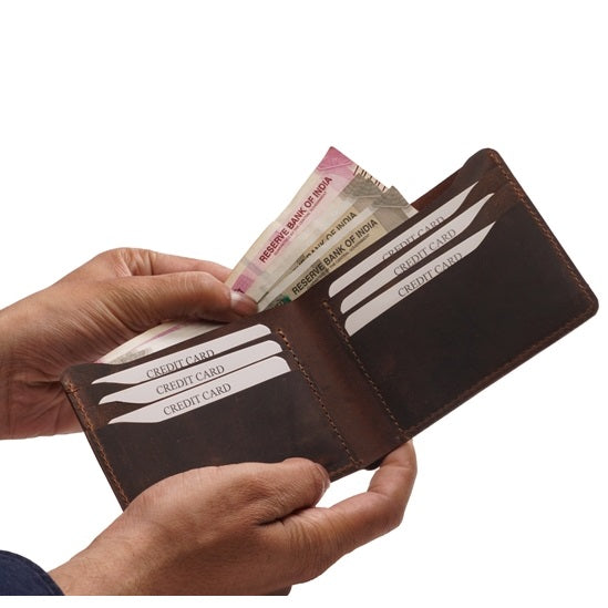 Handmade Full Grain Leather Men's Slim Wallet