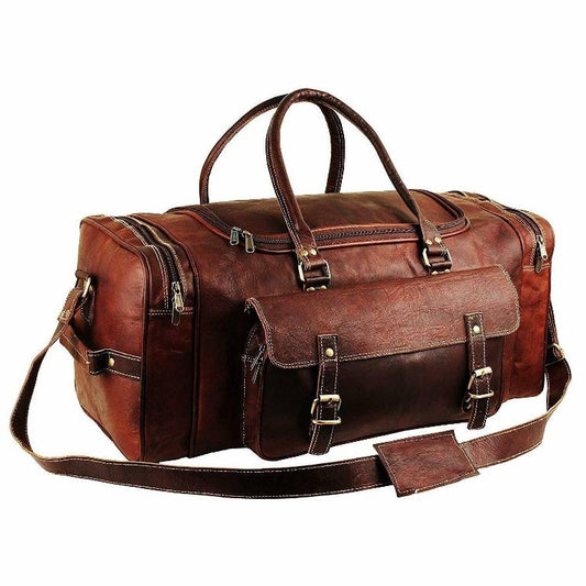 Handmade Leather Duffle Holidays Travel Bag