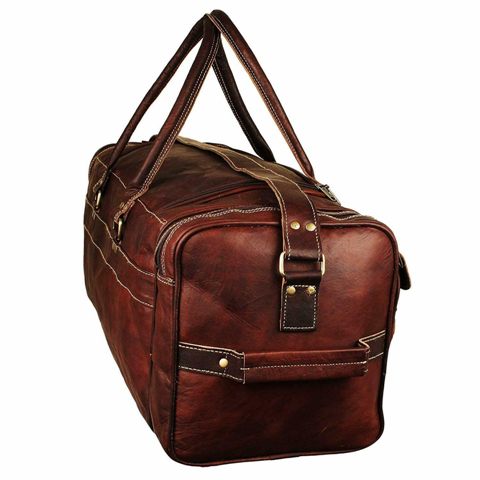 Handmade Leather Duffle Holidays Travel Bag