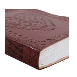 Handmade Leather Journal Celtic Heart Design 