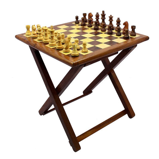 Handmade Wooden Folding Chessboard set