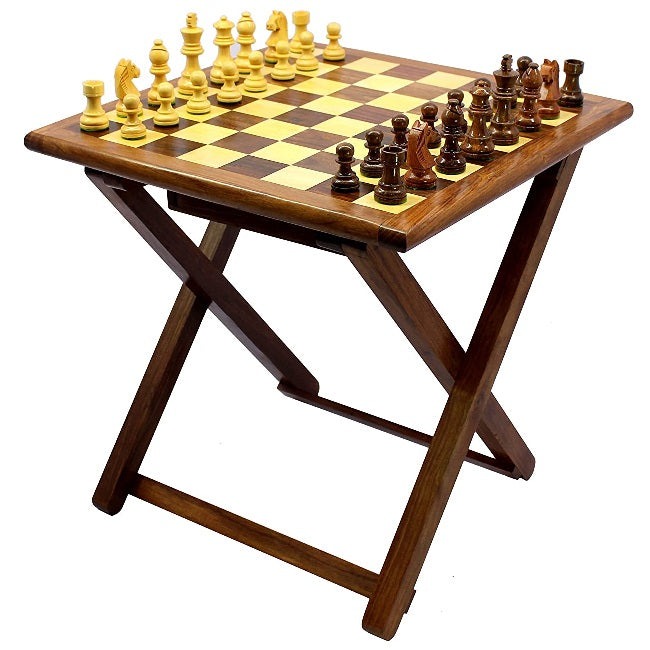 Handmade Wooden Folding Chessboard set