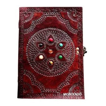 Large Leather Journal Chakra Stone 