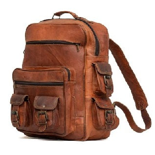 Large Leather backpack bag men's 