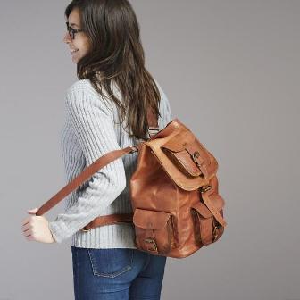 LEATHER BACKPACK FOR WOMEN TRAVEL RUCKSACK