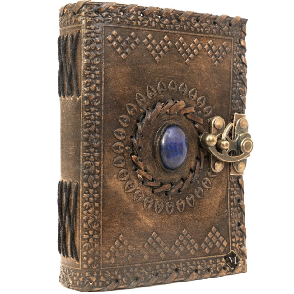 Leather Blue Stone Notebook Journal