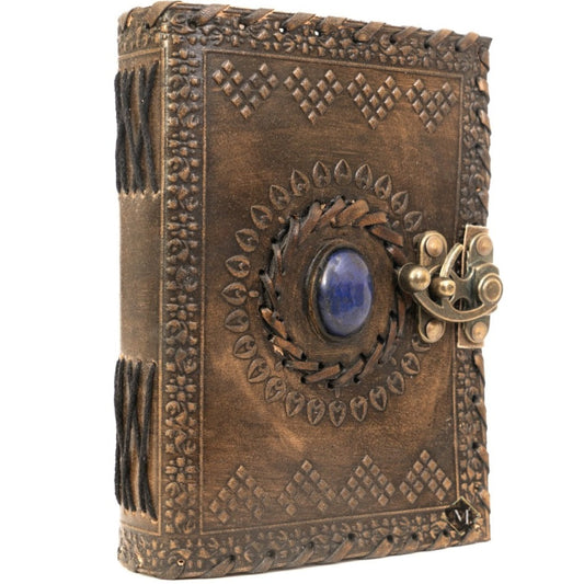Leather Blue Stone Notebook Journal