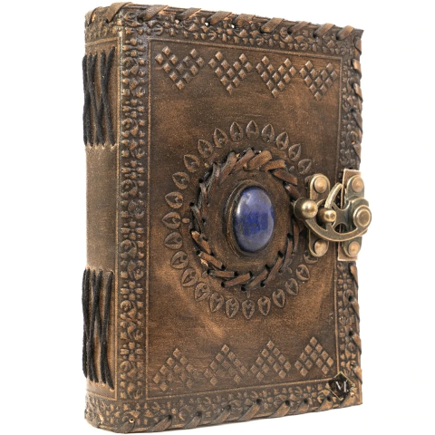 Leather Blue Stone Notebook Journal