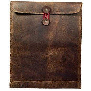 Leather Document Portfolio Binder Folder