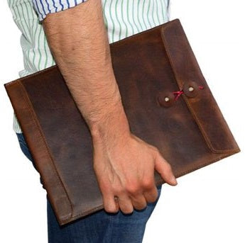 Leather Document Portfolio Binder Folder