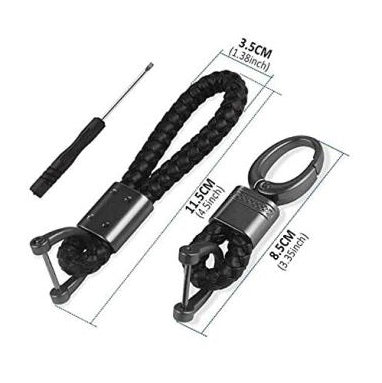  Leather Keychain with Zinc Alloy Buckle Keyring