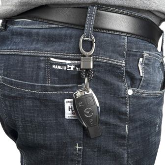  Leather Keychain with Zinc Alloy Buckle Keyring