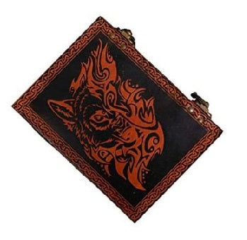 Leather Refillable Journals Wolf Colour
