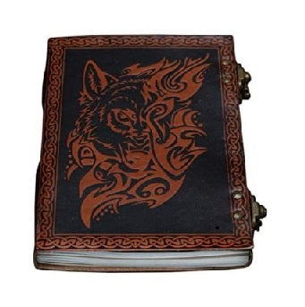 Leather Refillable Journals Wolf Colour