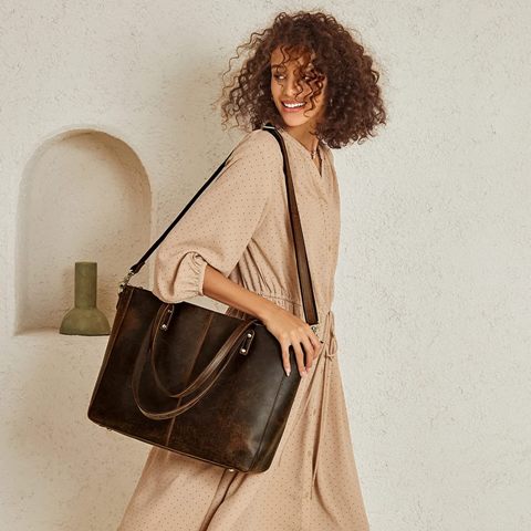  Leather Shoulder Tote Bag for Women