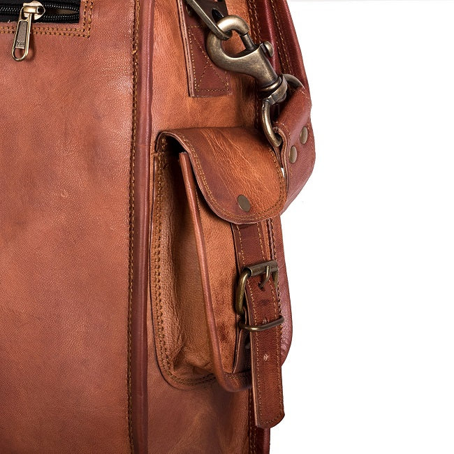 Leather Top Grain Briefcase Messenger Bag